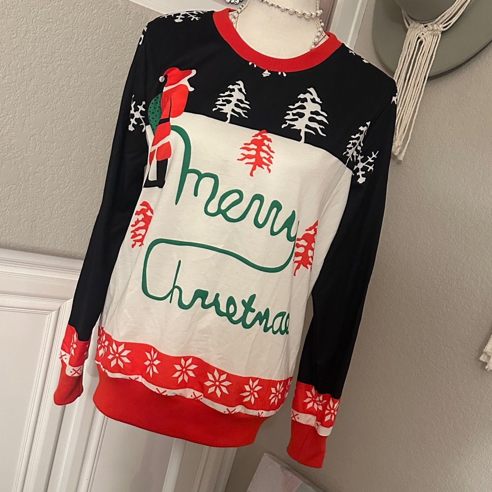 Festive Merry Christmas Sweater / Top